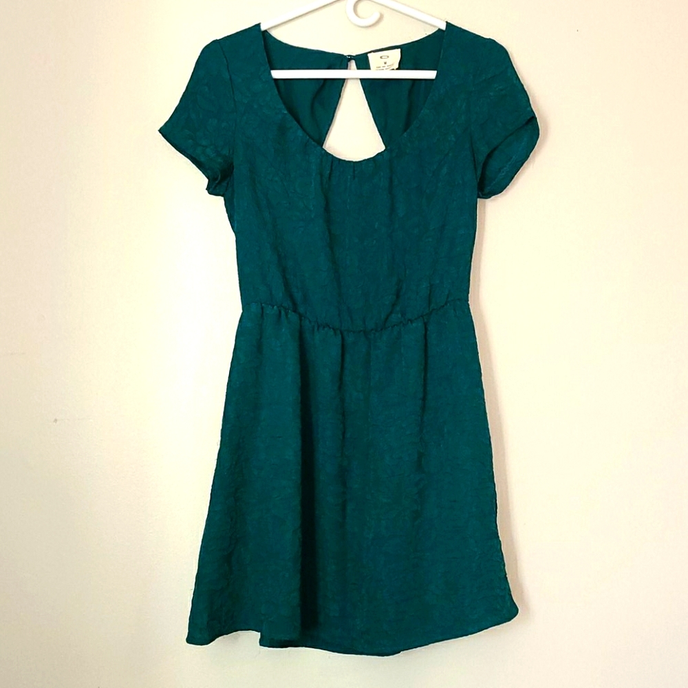 Pins and Needles Cutout Lacy Green Dress